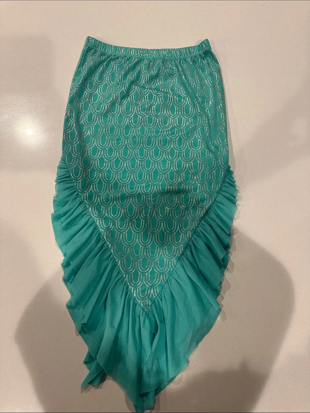 Teal Ruffled Mermaidy Skirt-Cover Up/Swim In